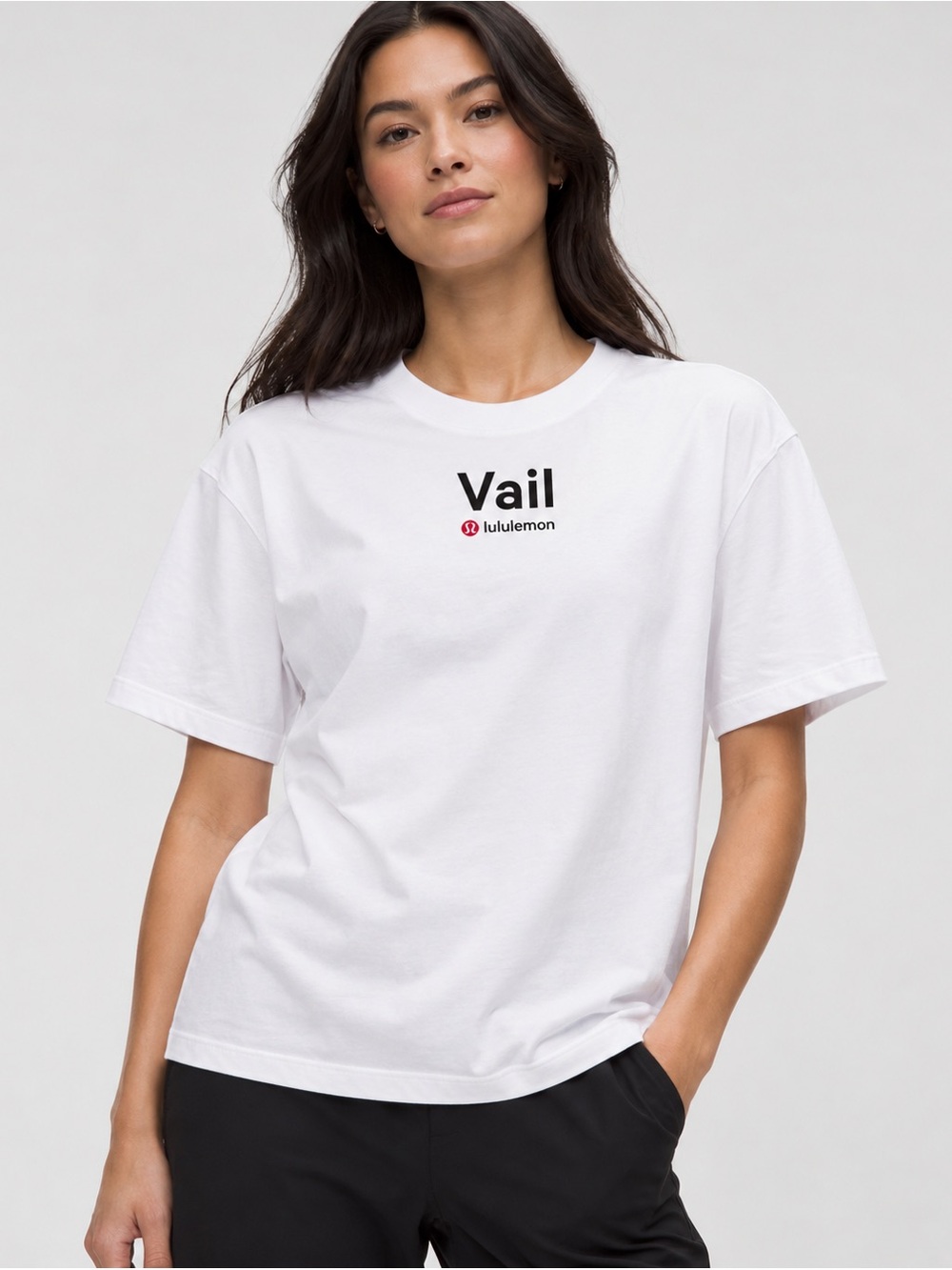 #1021 NWT lululemon All Yours Cotton Tee Vail White Size 8 Rare